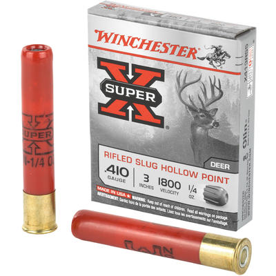 WINCHESTER SUPER-X RIFLED HP SLUG [.410 X 3″] 1/4 OZ | 5 ROUNDS