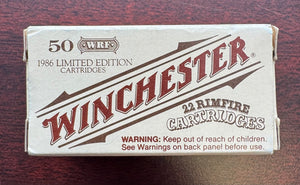 50 CARTOUCHES WINCHESTER 22 WRF EMBALLAGE D'ORIGINE NEUF 1986