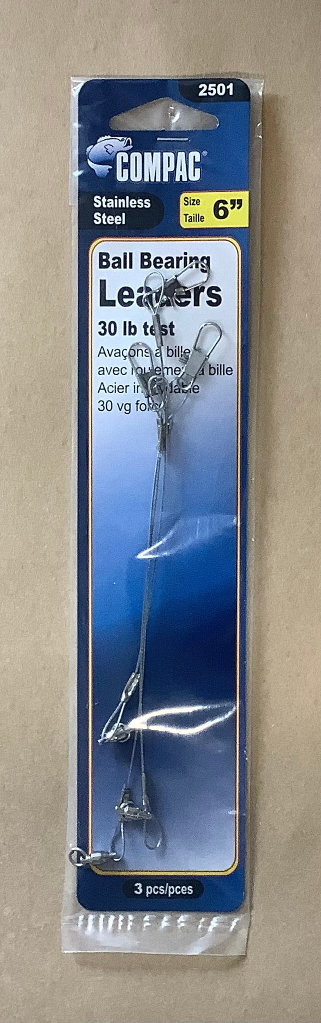 ÉMERILLONS À BILLES 30LB TEST 6"