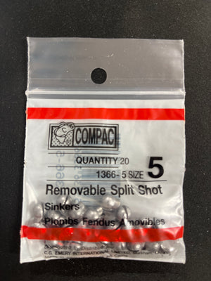 COMPAC REMOVABLE SPLIT SHOT SINKERS