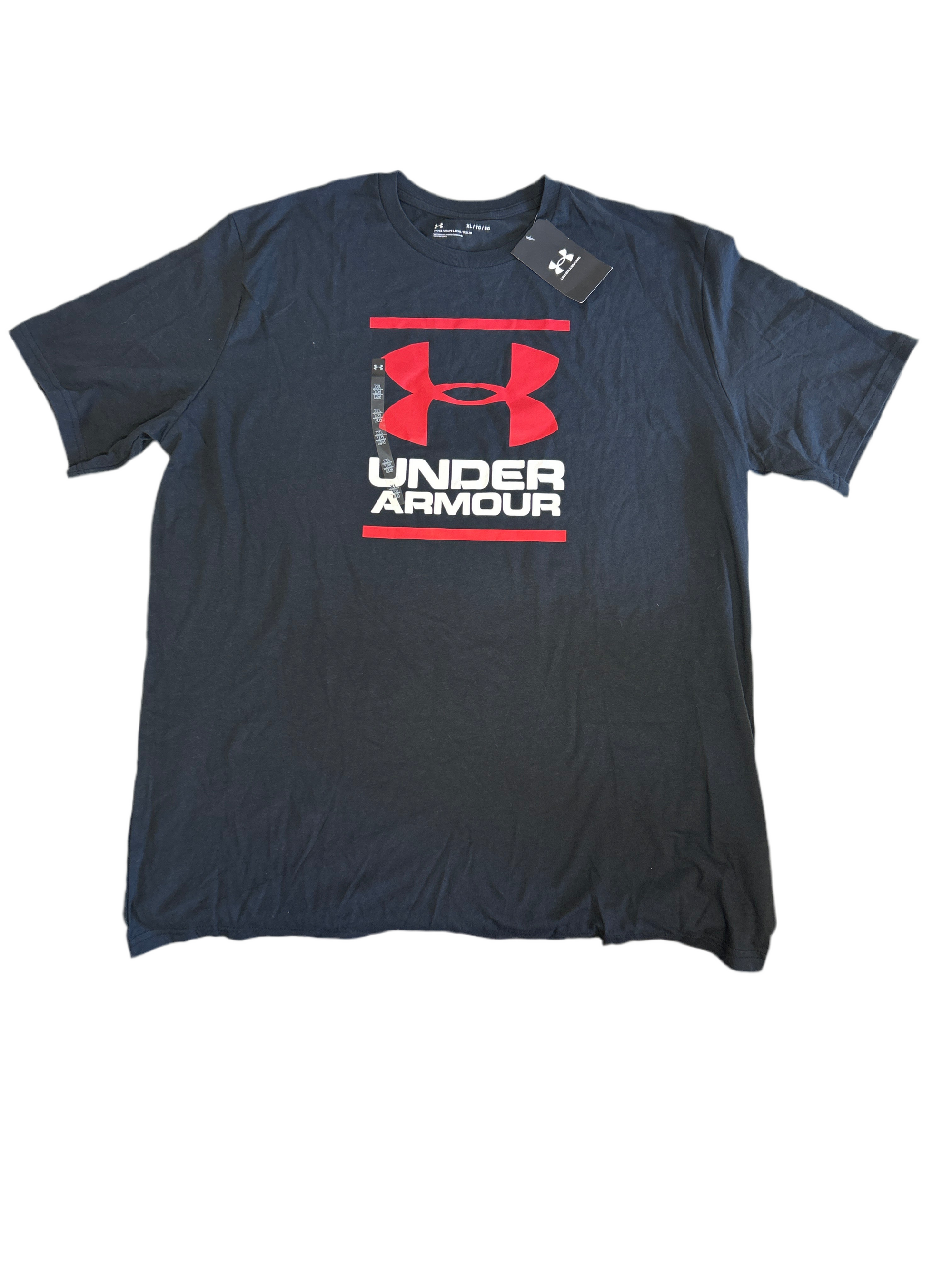 UNDER ARMOUR U-NECK T-SHIRT BLACK (FDRED)