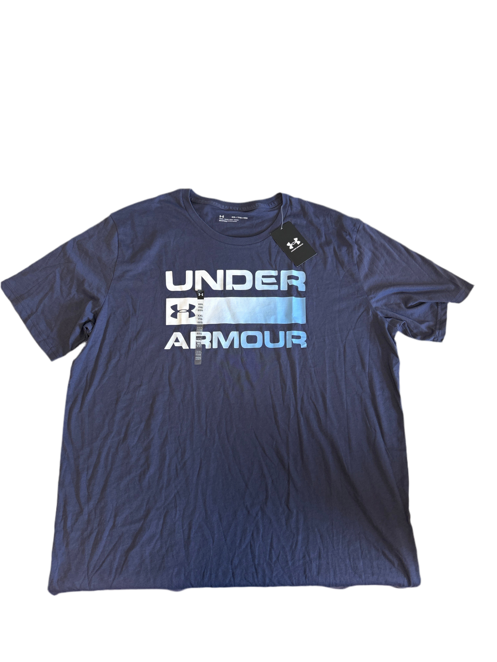 UNDER ARMOUR U-NECK T-SHIRT INDIGO UA(FD)