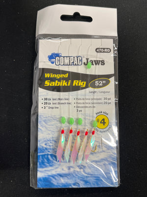 COMPAC JAWS WINGED SABIKI RIG [WITH SWIVELS]
