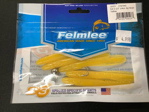 FELMLEE FISH ON EEL LURE 3 1/2" 1/4 OZ JIG HEAD