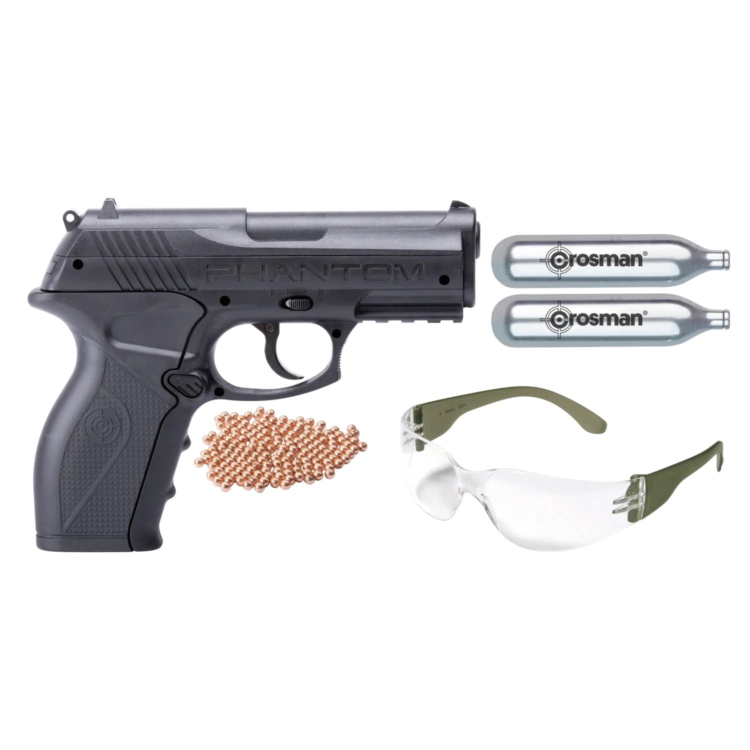 Pistolet à air comprimé semi-automatique Crosman P10 Phantom alimenté au CO2