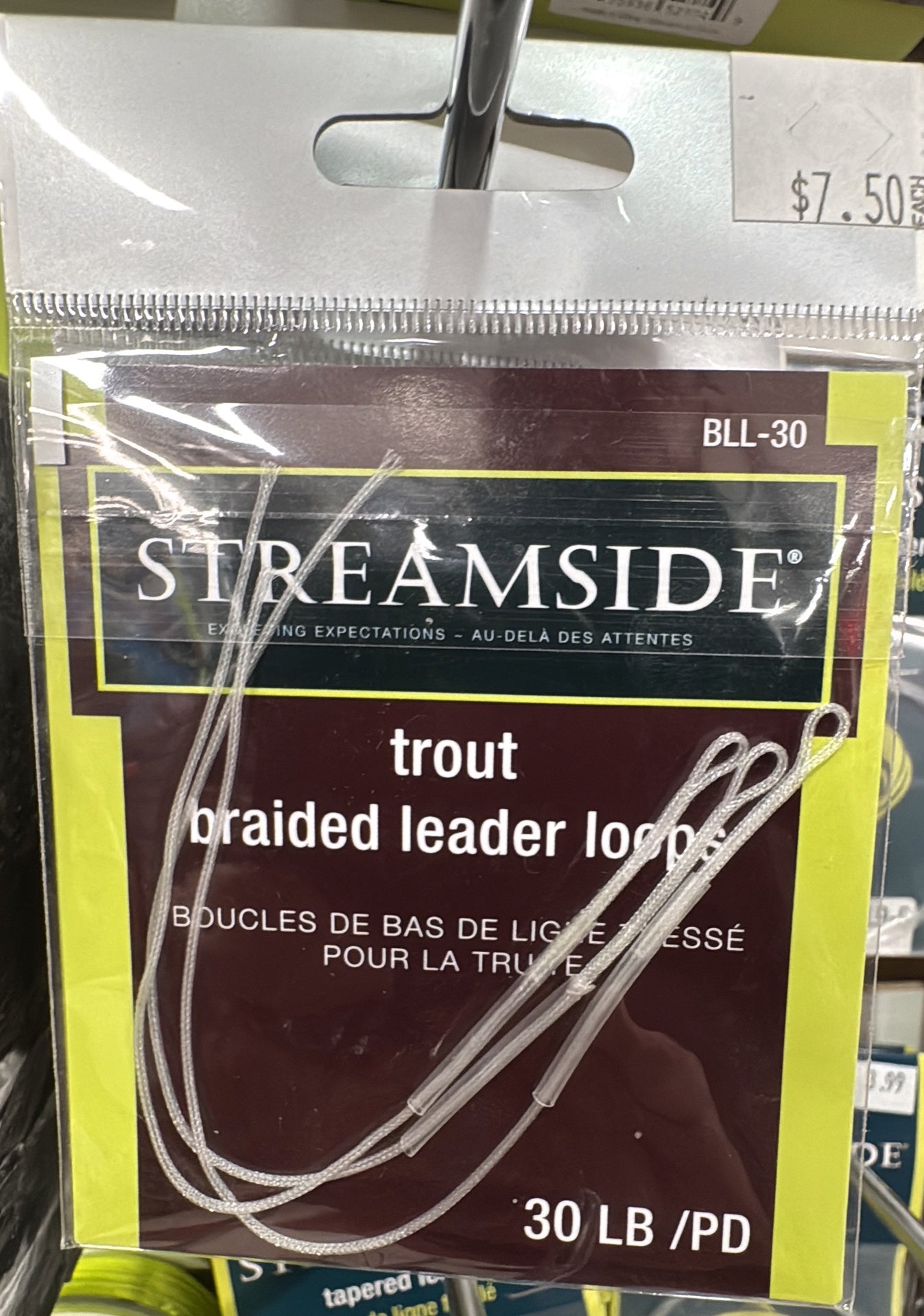 STREAMSIDE TROUT BRAIDED LEADER LOOPS 30LBS