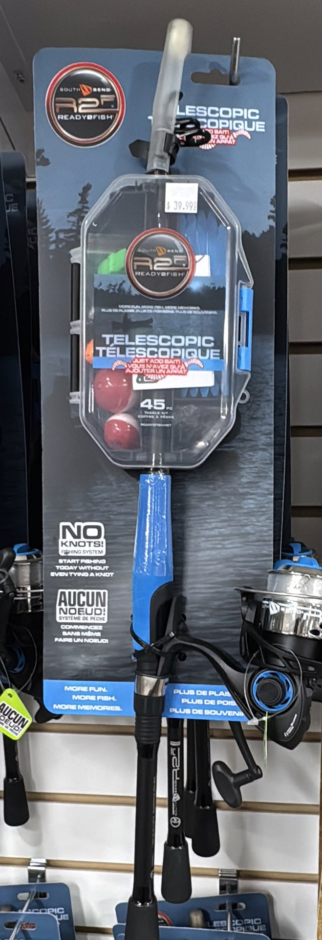 SOUTH BEND READY TO FISH, TELESCOPIC ROD AND REEL COMBO PACK