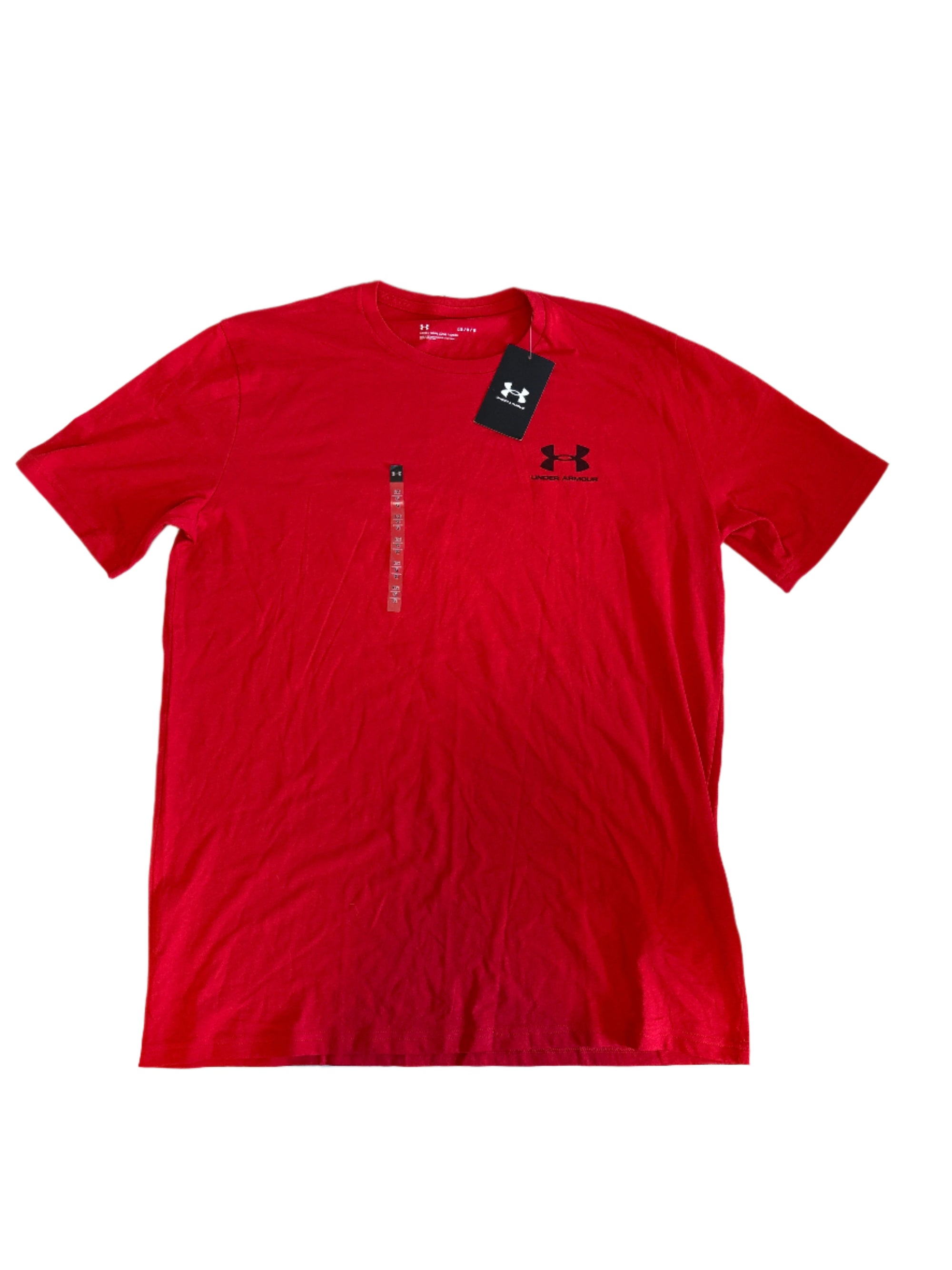 UNDER ARMOUR U-NECK T-SHIRT RED