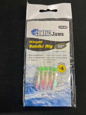 COMPAC JAWS WINGED SABIKI RIG [WITH SWIVELS]