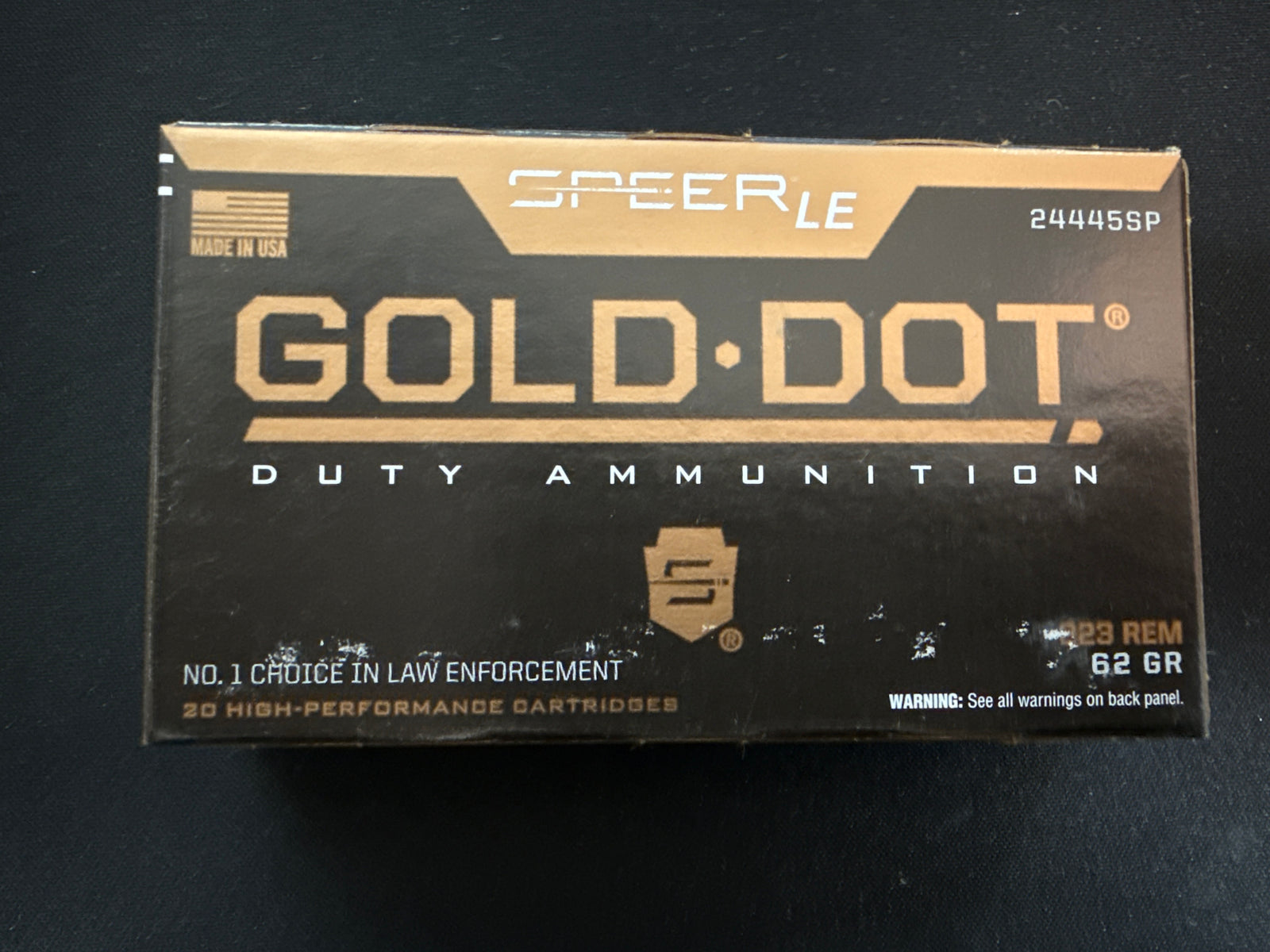CCI SPEER GOLD*DOT DUTY AMMUNITION 223REM, 62GR, 20RNDS