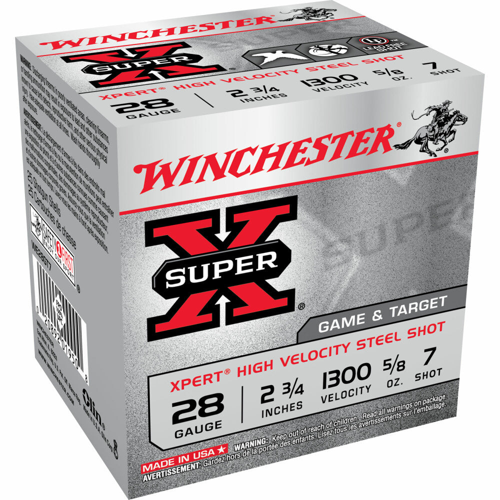 WINCHESTER SUPER-X STEEL [28GA X 2-3/4"] #7 - 5/8 OZ | 25 ROUNDS