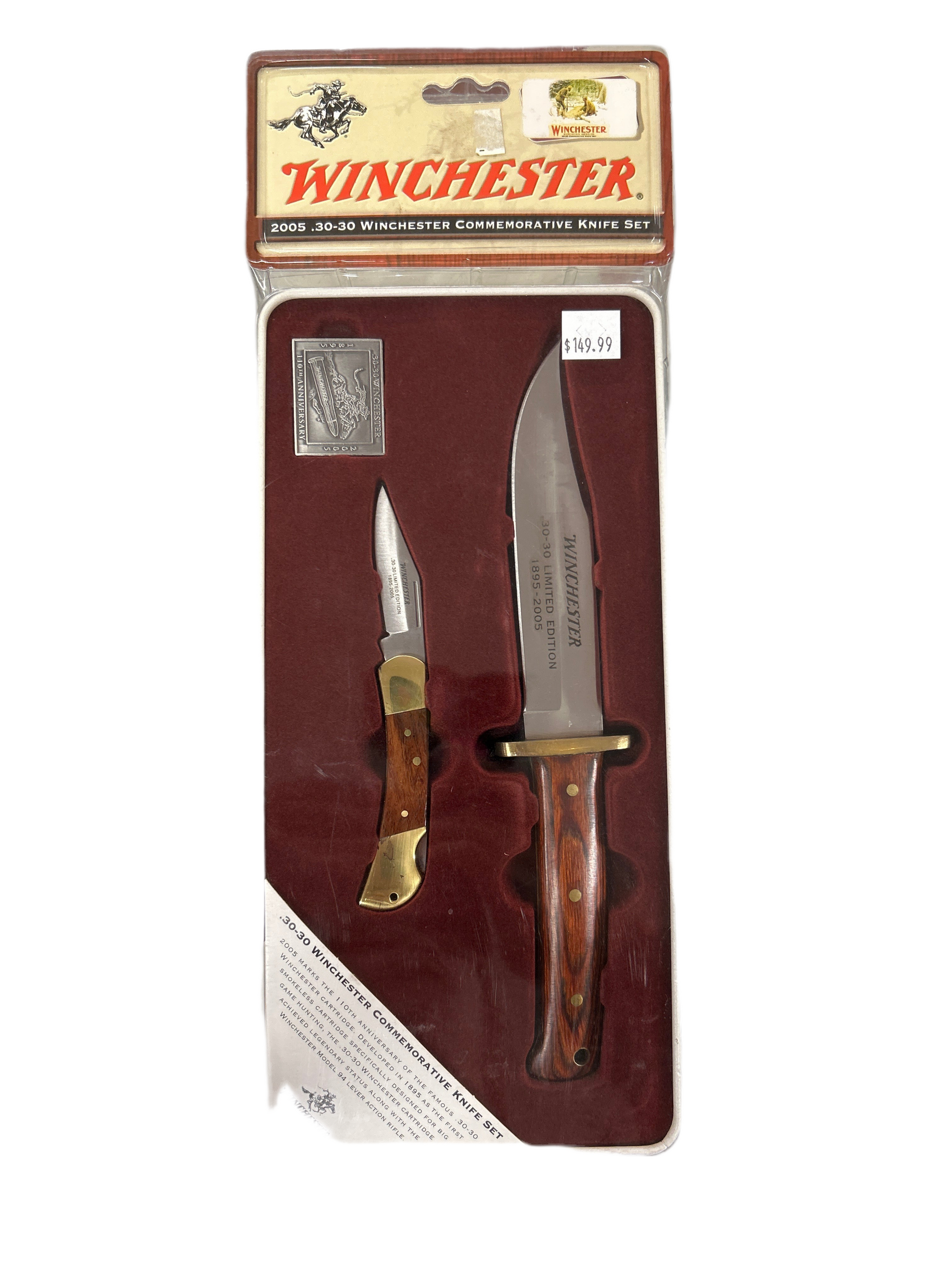 WINCHESTER 2005 .30-30 WINCHESTER COMMENMORATIVE KNIFE SET