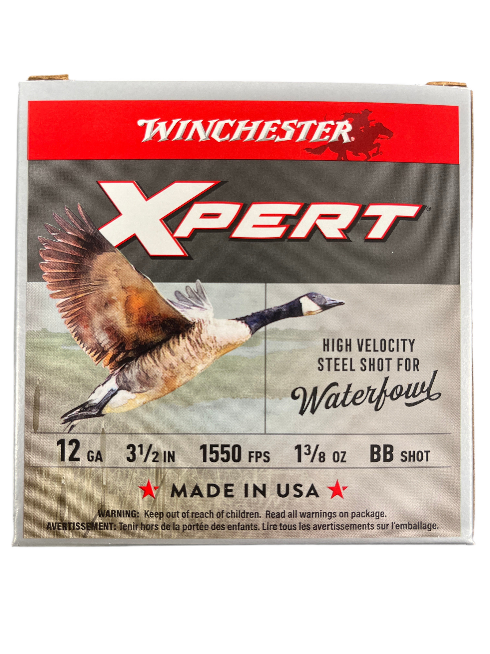 WINCHESTER XPERT HIGH VELOCITY STEEL SHOT 12 GAUGE 3 1/2” 1550FPS 1 3/8 BB