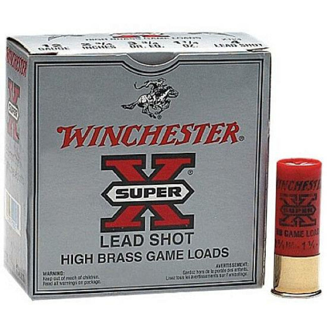 WINCHESTER SUPER-X HIGH BRASS [12GA X 2-3/4"] #4 - 1-1/4 OZ | 25 ROUNDS