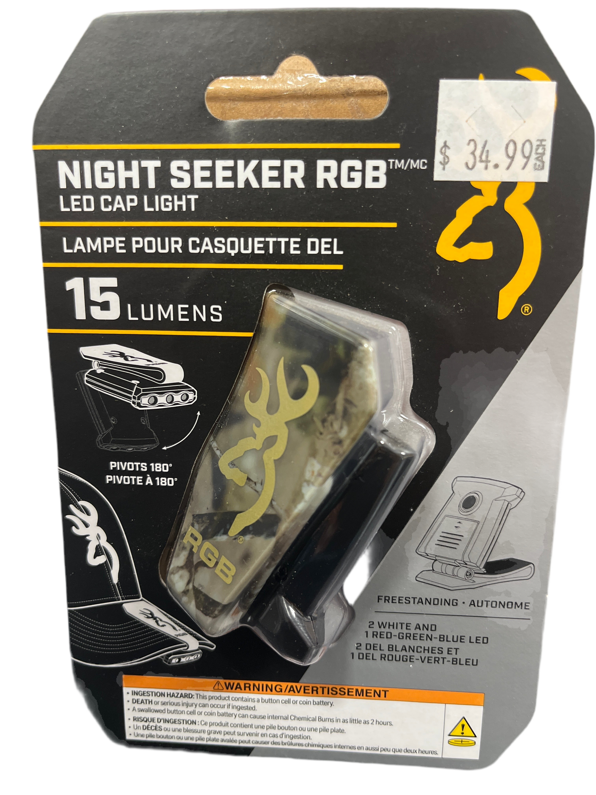 BROWNING NIGHT SEEKER RGB LED CAP LIGHT