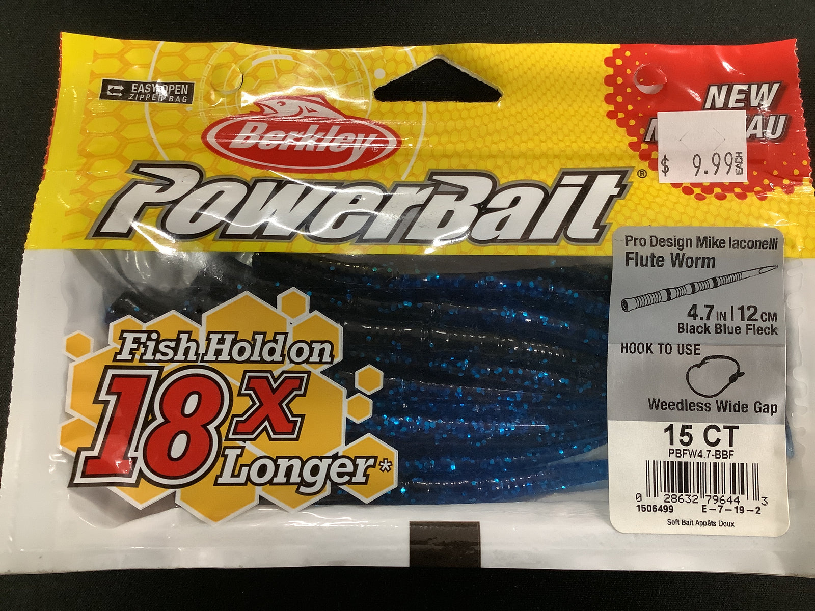 BERKLEY POWER BAIT FLUTE WORM 4.7"