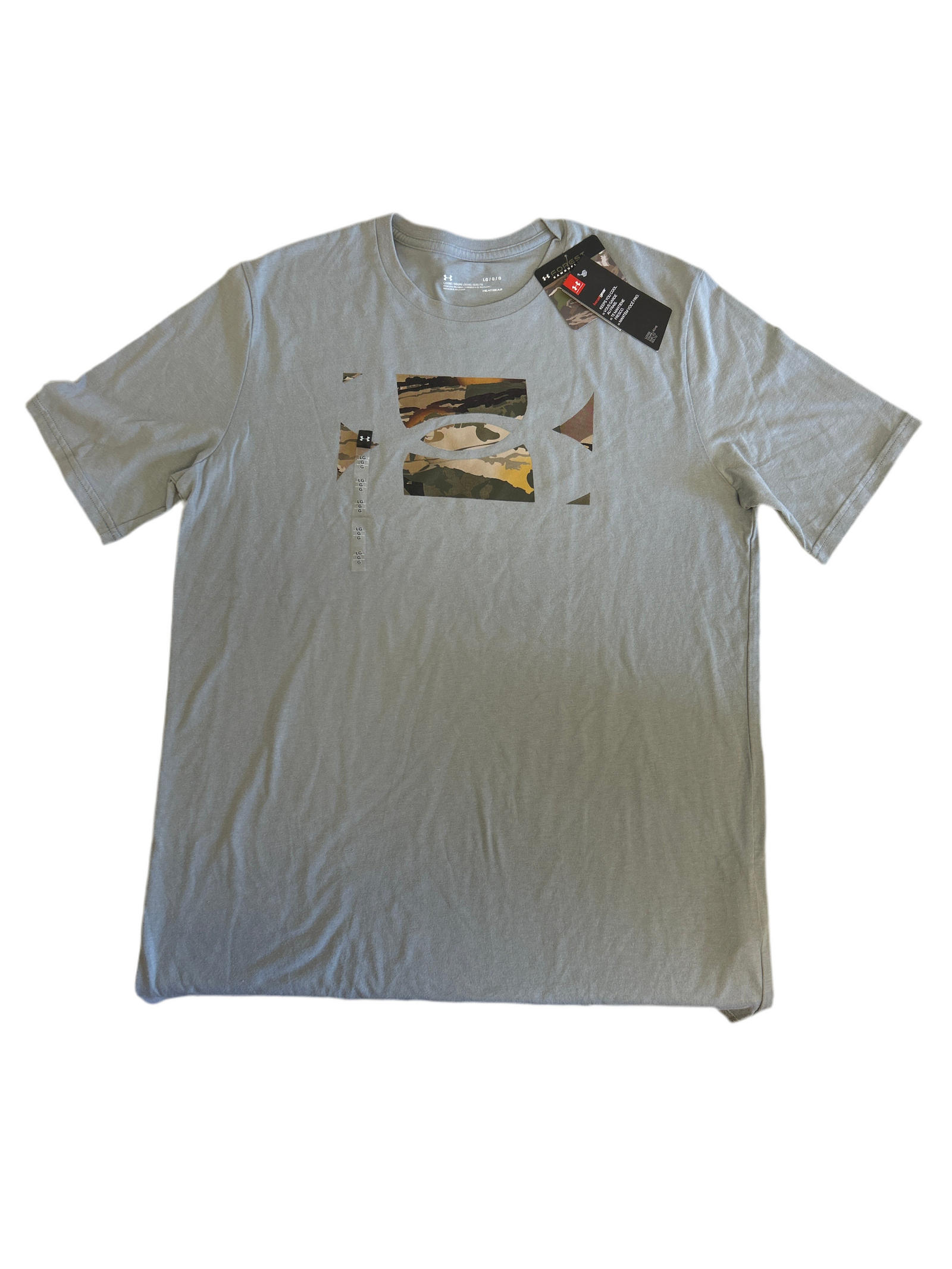 UNDER ARMOUR U-NECK T-SHIRT GRAY (FD)