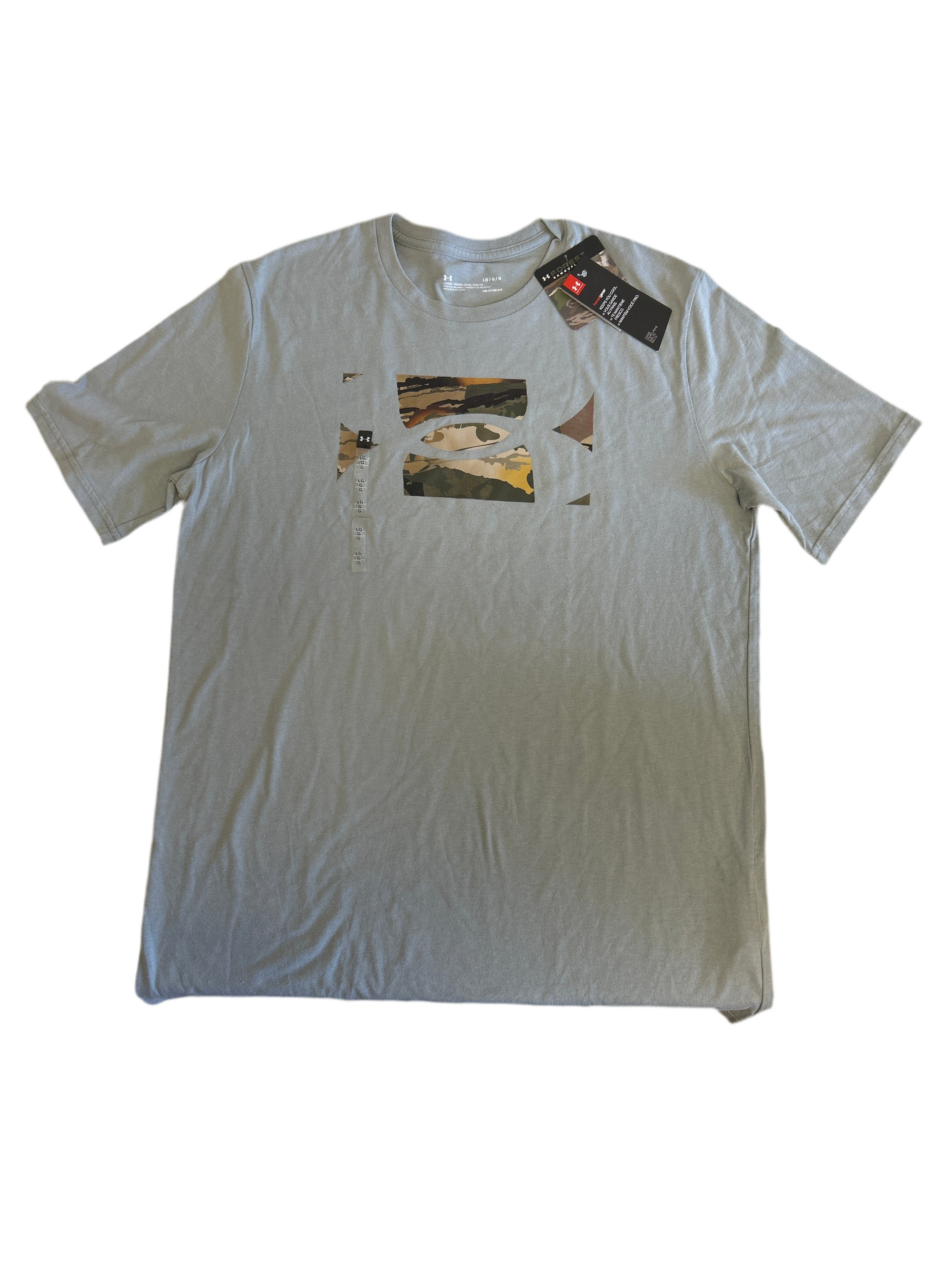 UNDER ARMOUR U-NECK T-SHIRT GRAY (FD)