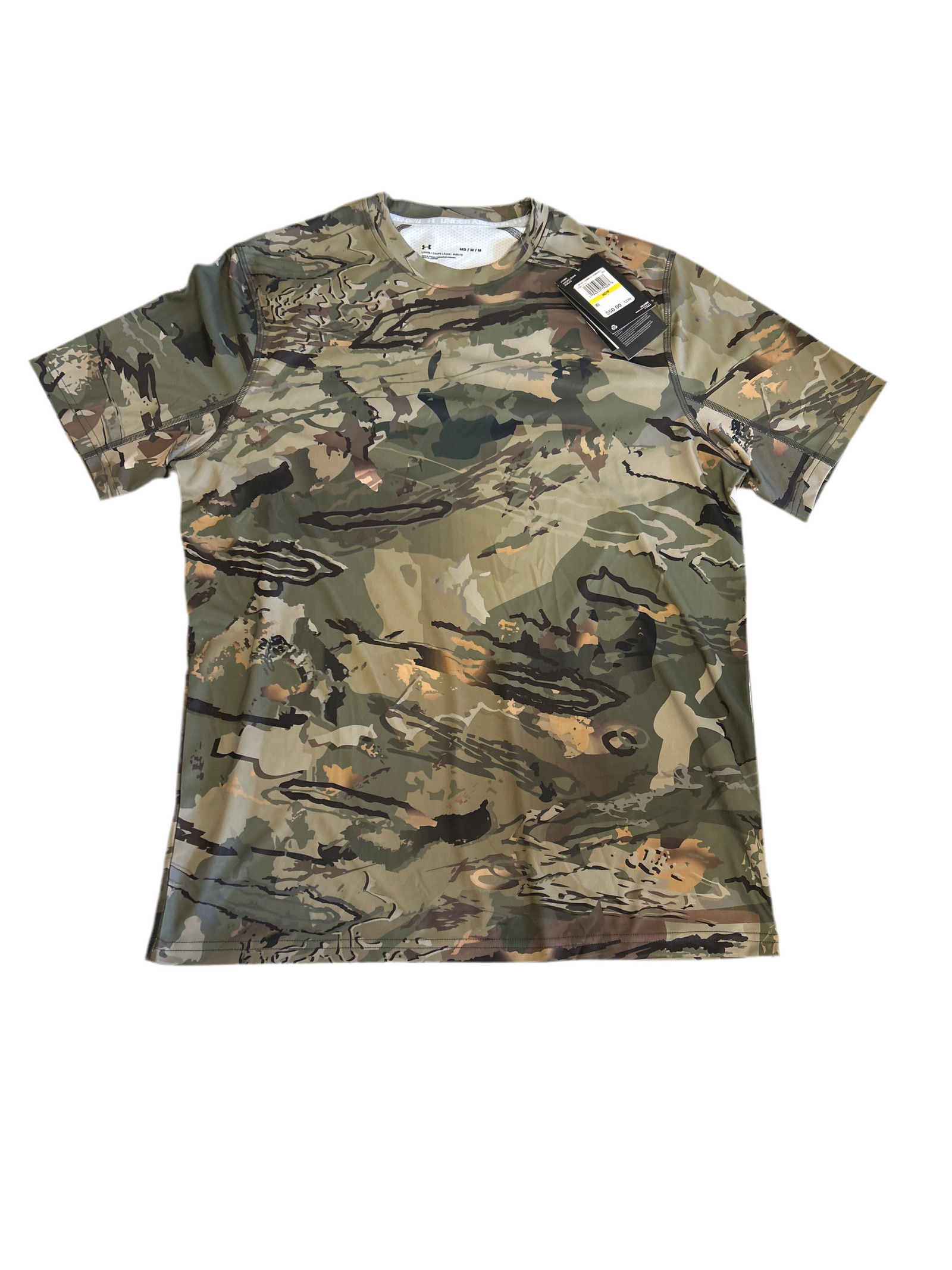 UNDER ARMOUR U-NECK T-SHIRT CAMO