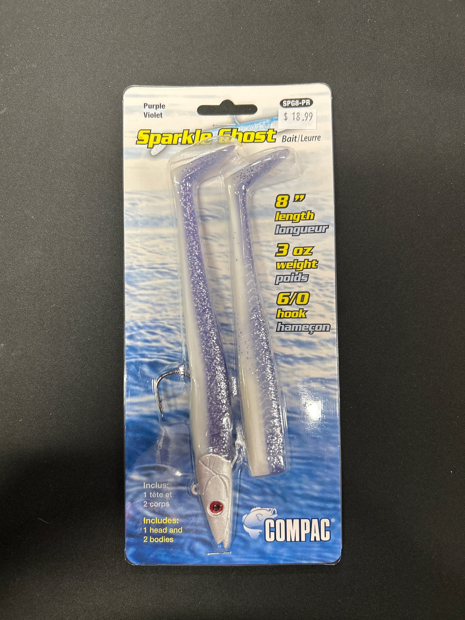 SPARKLE GHOST COMPAC BAIT 8IN