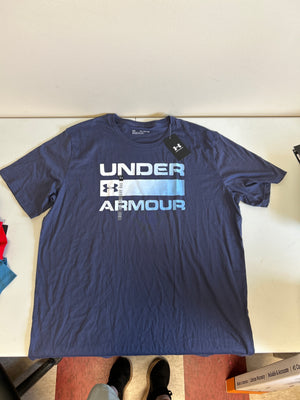 UNDER ARMOUR U-NECK T-SHIRT INDIGO UA(FD)