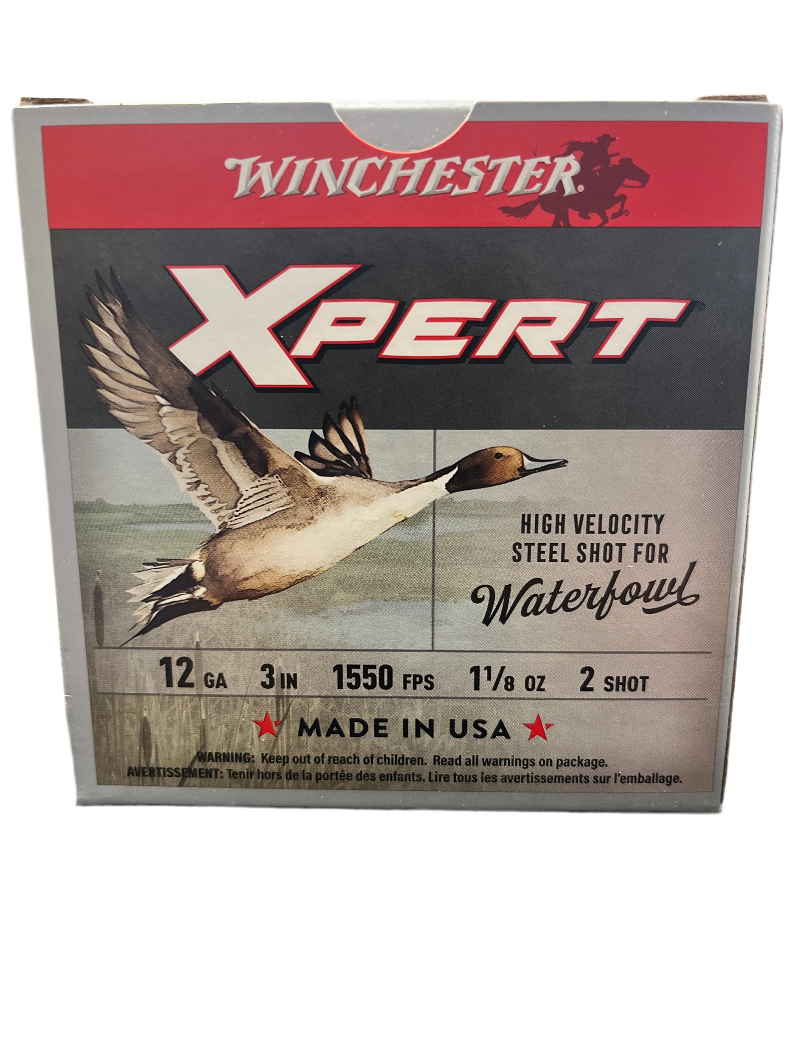 WINCHESTER XPERT HIGH VELOCITY STEEL SHOT 12 GAUGE 3” 1550FPS 1 1/8 #2