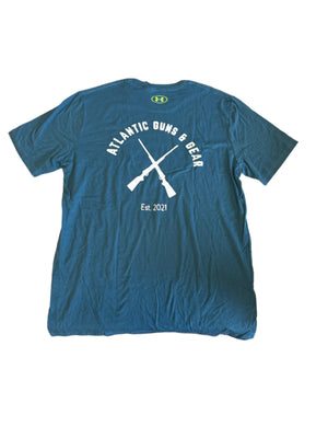 UNDER ARMOUR U-NECK T-SHIRT BLUE GREEN