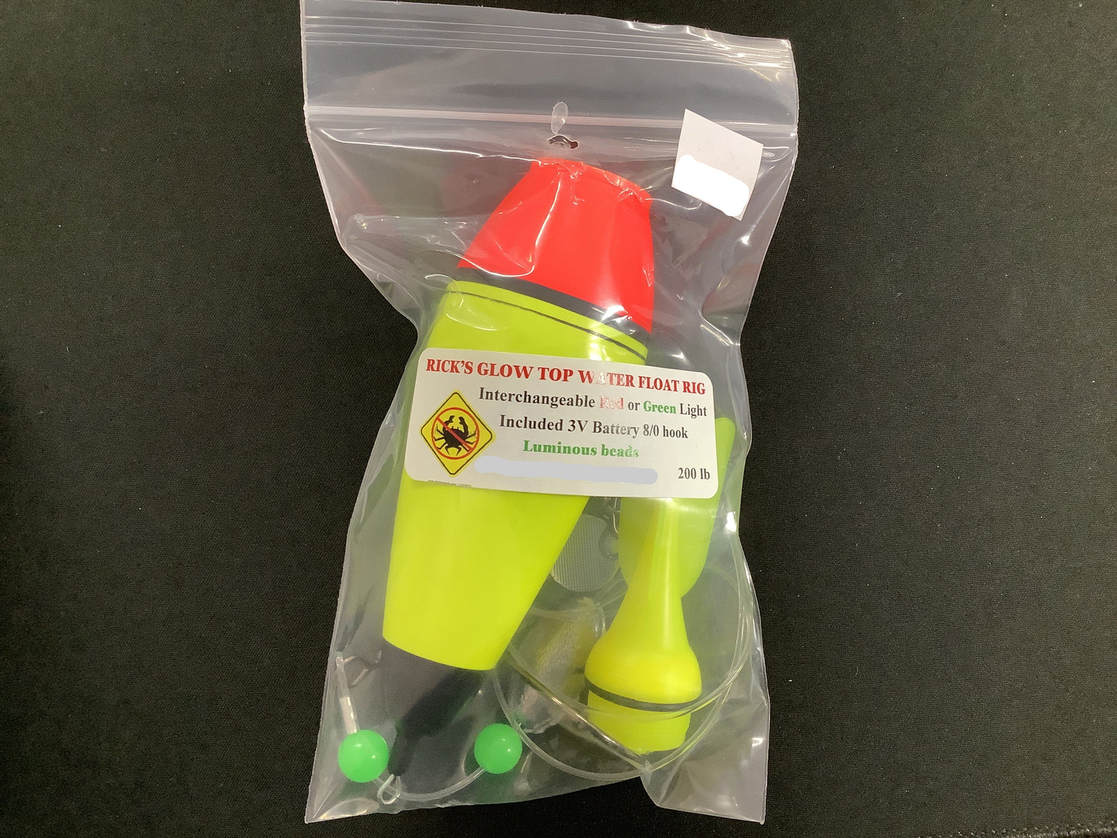 RICK'S GLOW TOP WATER FLOAT RIG 200LB