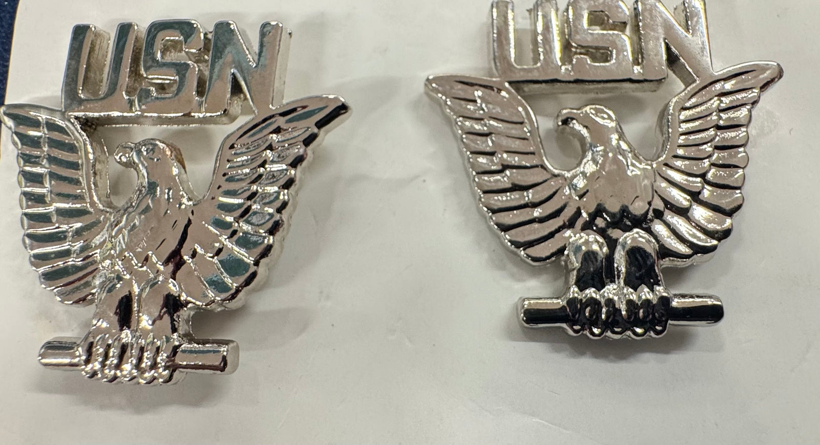 SET OF TWO AMERICAN U.S. NAVY PIN SILVER
