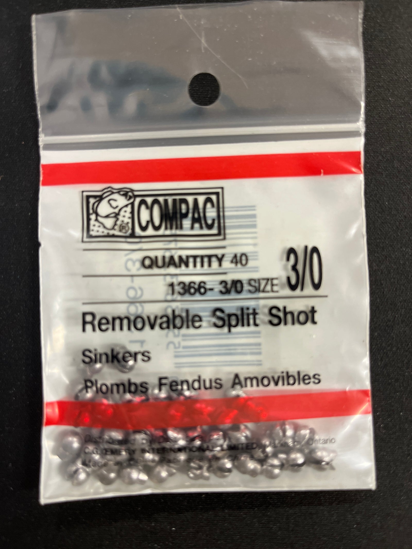 COMPAC REMOVABLE SPLIT SHOT SINKERS