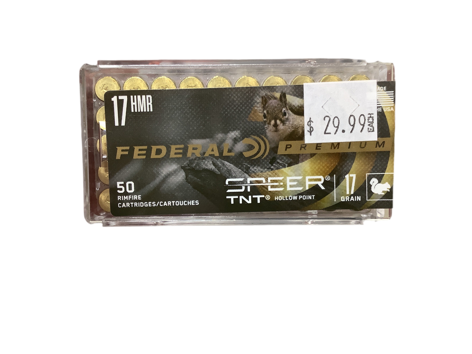 FEDERAL PREMIUM 17 HMR 50 RIMFIRE CARTRIGES