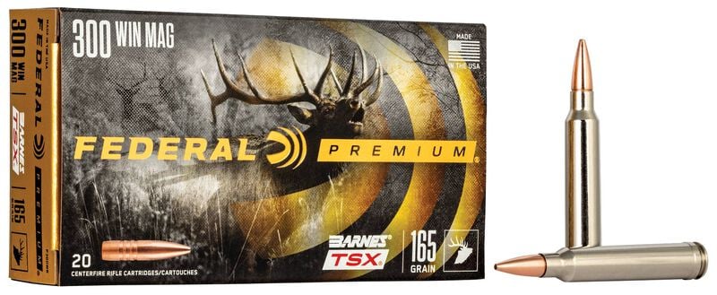 FEDERAL PREMIUM BARNES TSX, 300 WIN MAG, 165 GRAIN, , 3050 FPS
