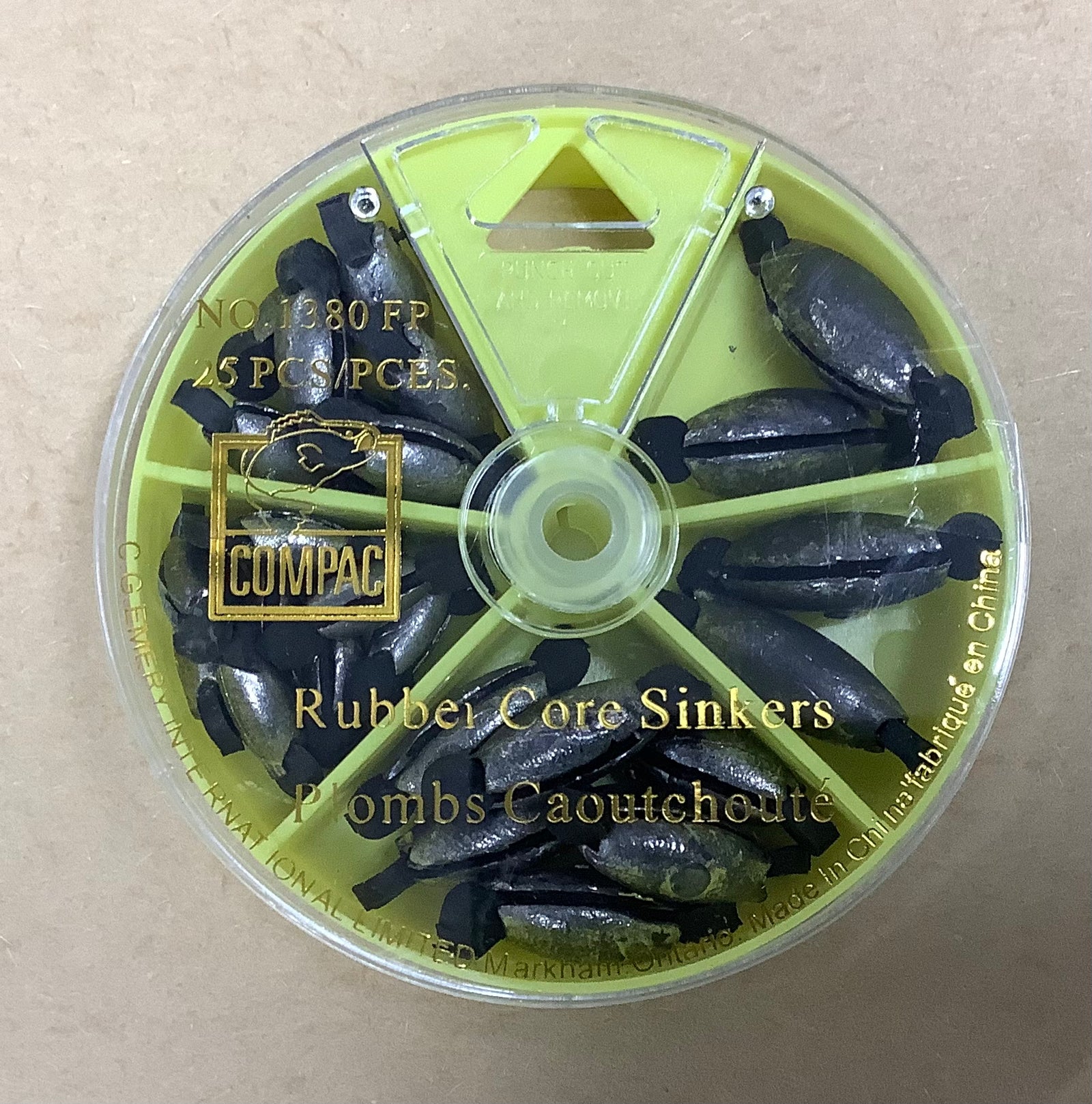 RUBBER CORE SINKERS 25 PCS