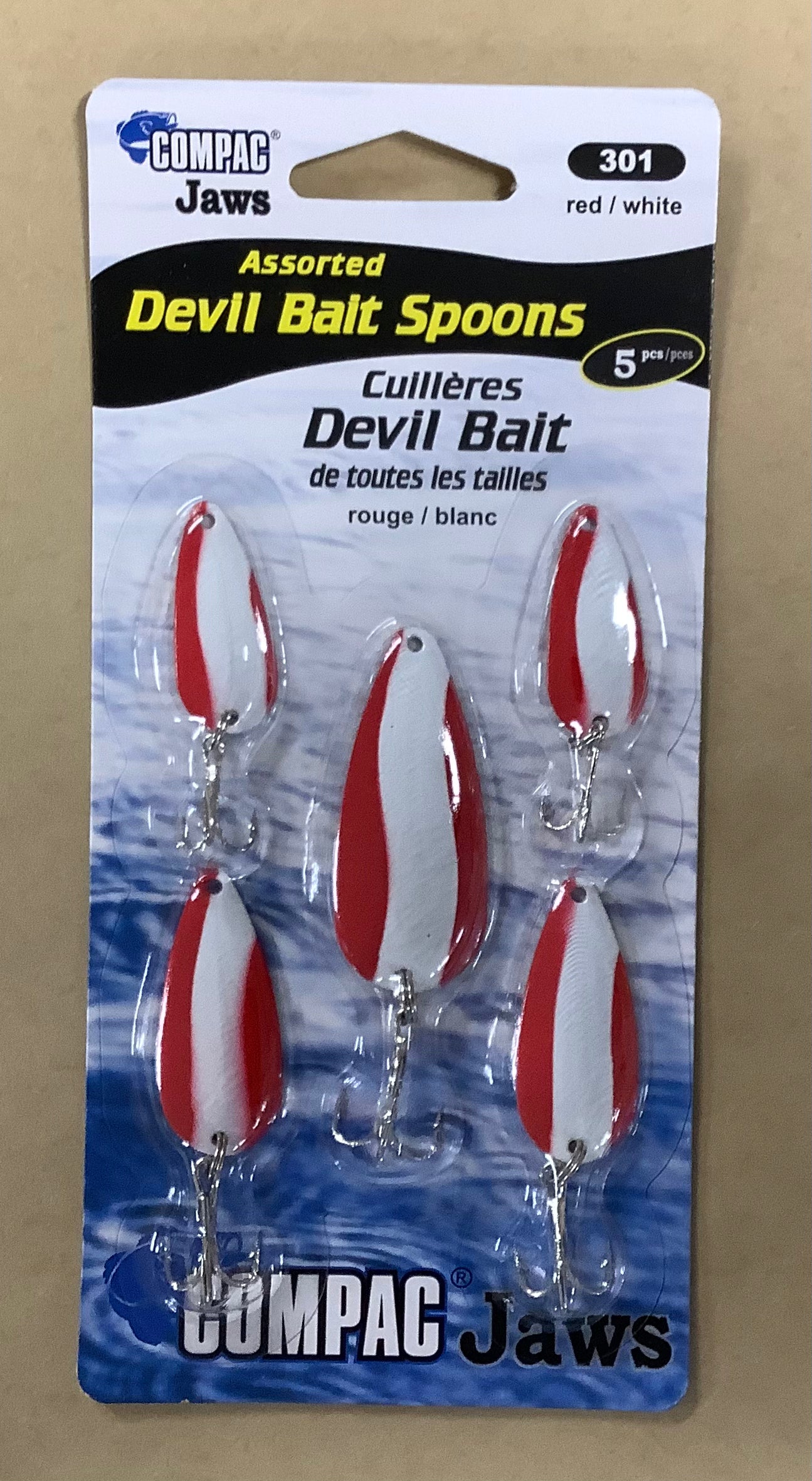 DEVIL BAIT SPOONS ASSORTED 5 PACK