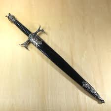 BLACK ALTAR ATHAME,ADORNED WITH SKULLS