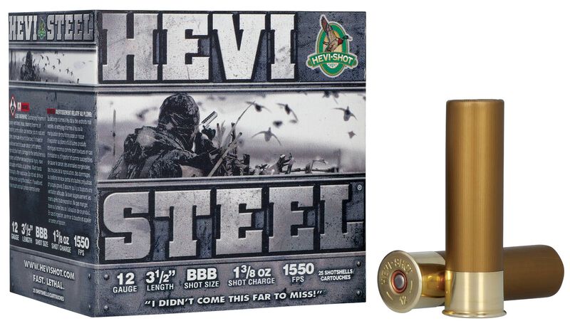 HEVI-SHOT HEVI-STEEL [12GA X 3.5"] #BBB - 1-3/8 OZ | 25 ROUNDS