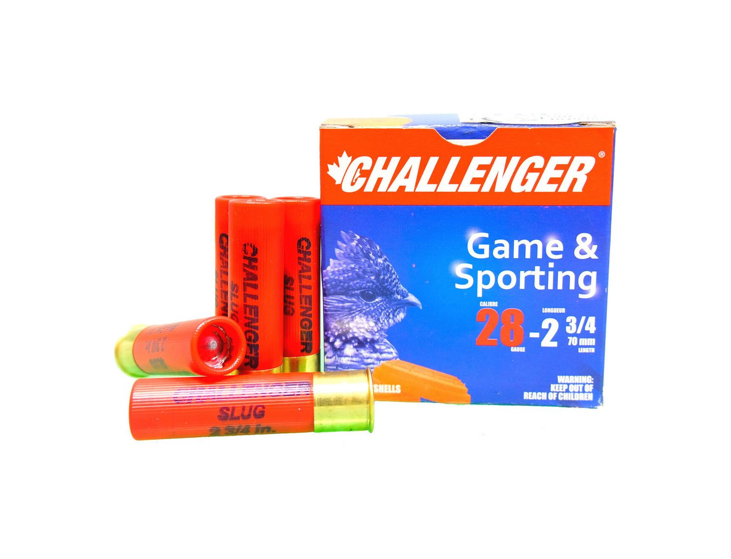 CHALLENGER GAME & SPORTING 28 GA, 2 3/4", SLUG