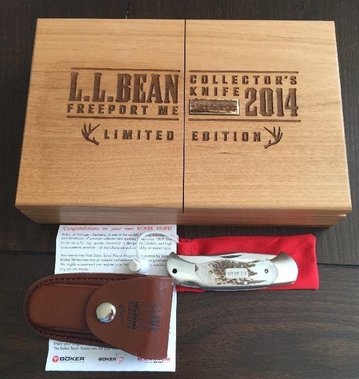 L.L. Bean 2014 Collector's Knife LIMITED EDITION 1/300 Boker Folding Knife & Box