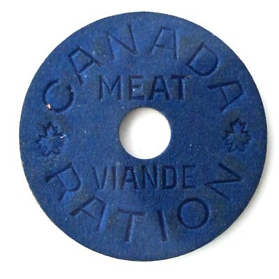 2 MEAT TOKENS WITH RATION BOOK