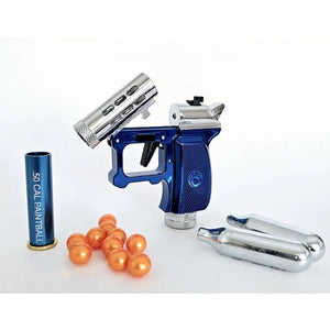 ALIAS AIR GUNS GEM CO2 AIR PISTOL - BLUE SAPPHIRE EDITION INCLUDES, 4.5mm STEEL BB BARREL, ROCKET BARREL SET, 50 Cal PAINTBALL BARREL SET