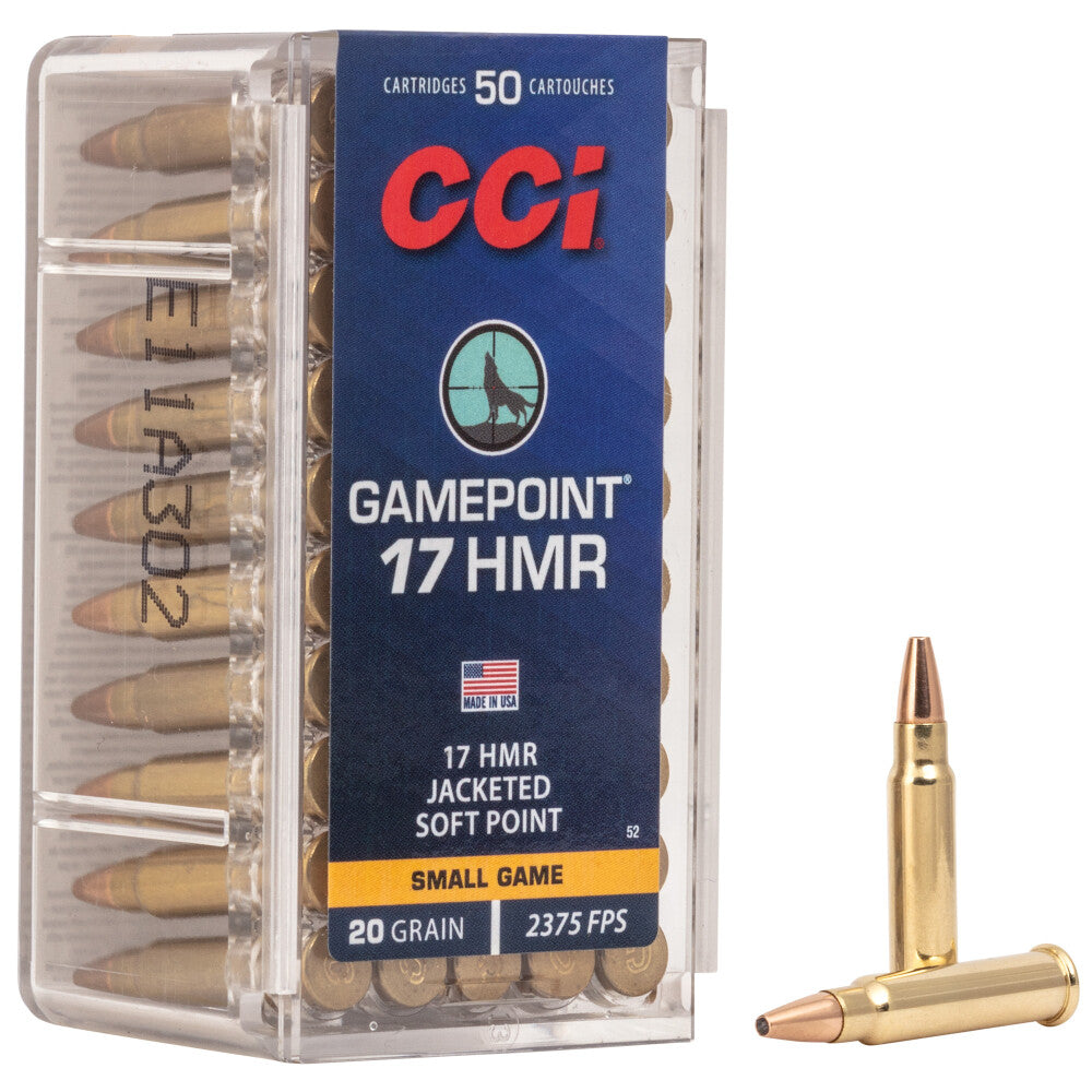 CCI GAMEPOINT [.17 HMR] 20GR JSP | 50 ROUNDS