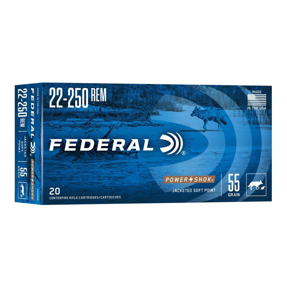 FEDERAL POWER-SHOK [.22-250 REM] 55 GR | 20 RD