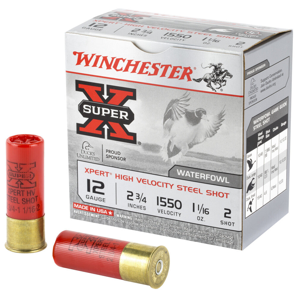 WINCHESTER SUPER-X STEEL [12GA X 2-3/4"] #2 - 1-1/16 OZ | 25 ROUNDS