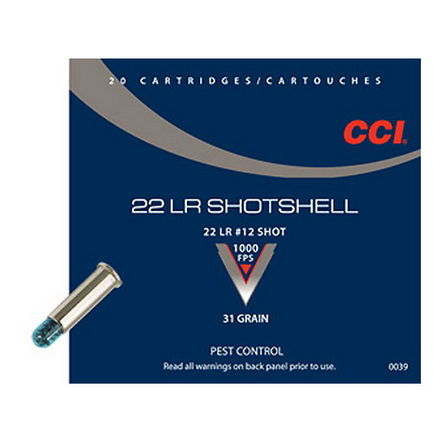 CCI SHOT-SHELL [.22 LR] #12 - 31 GR | 20 ROUNDS