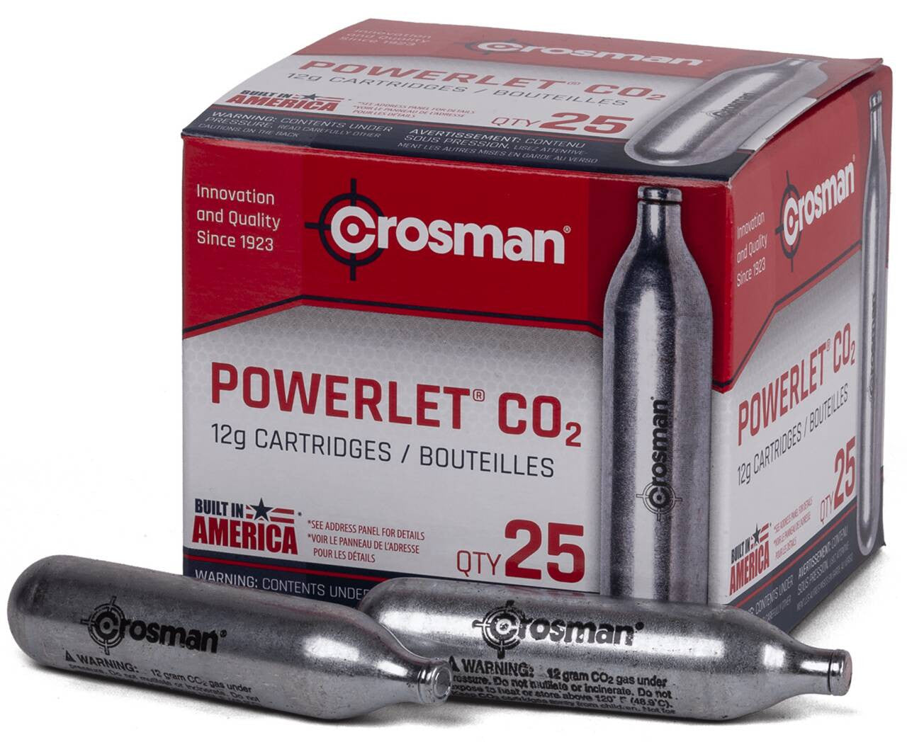 CROSMAN POWERLET 12G CO2 CARTRIDGES | 25 COUNT