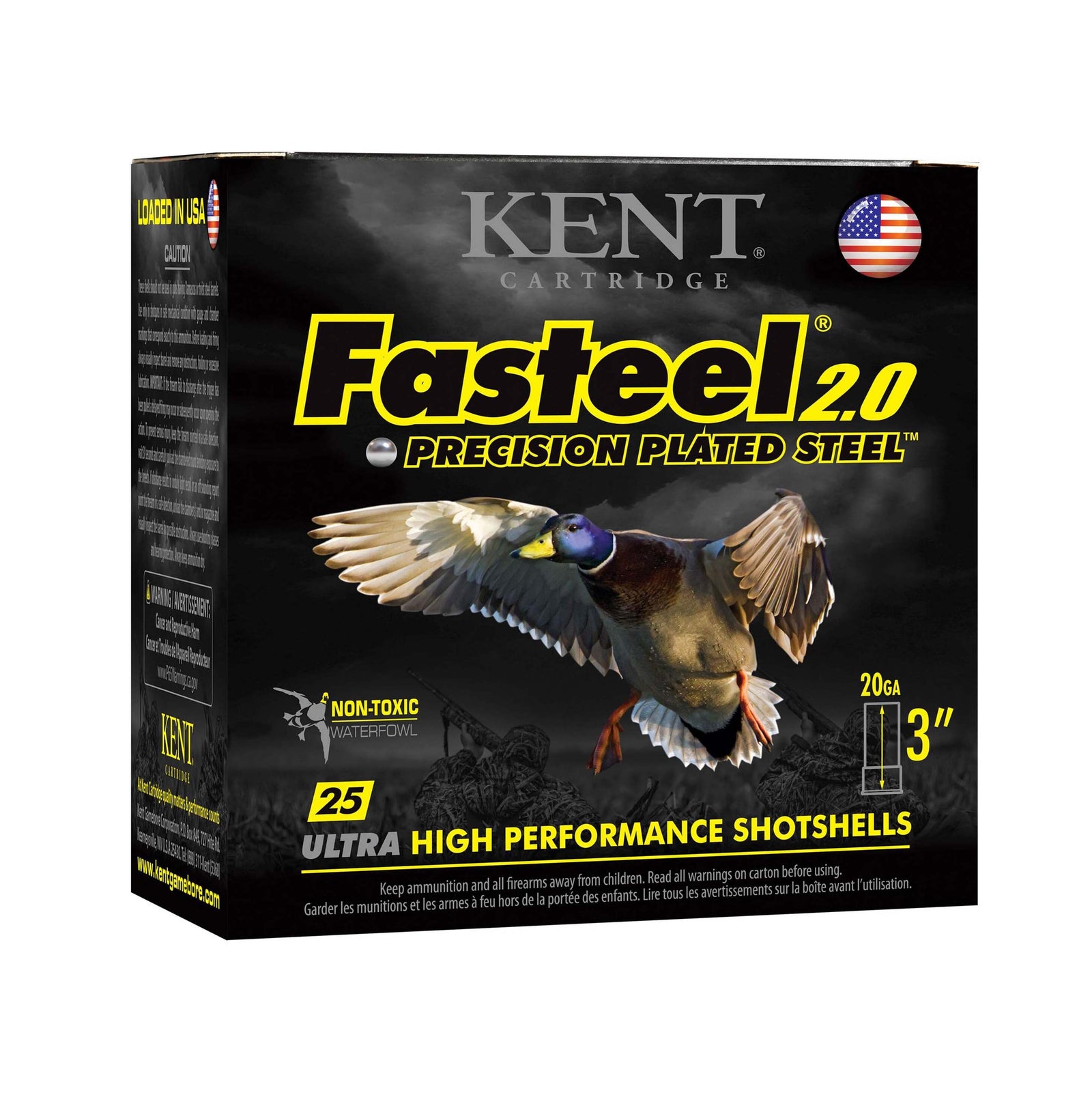 KENT FASTEEL 2.0 20GAx3″ 7/8 OZ #3 1550FPS 25 RDS