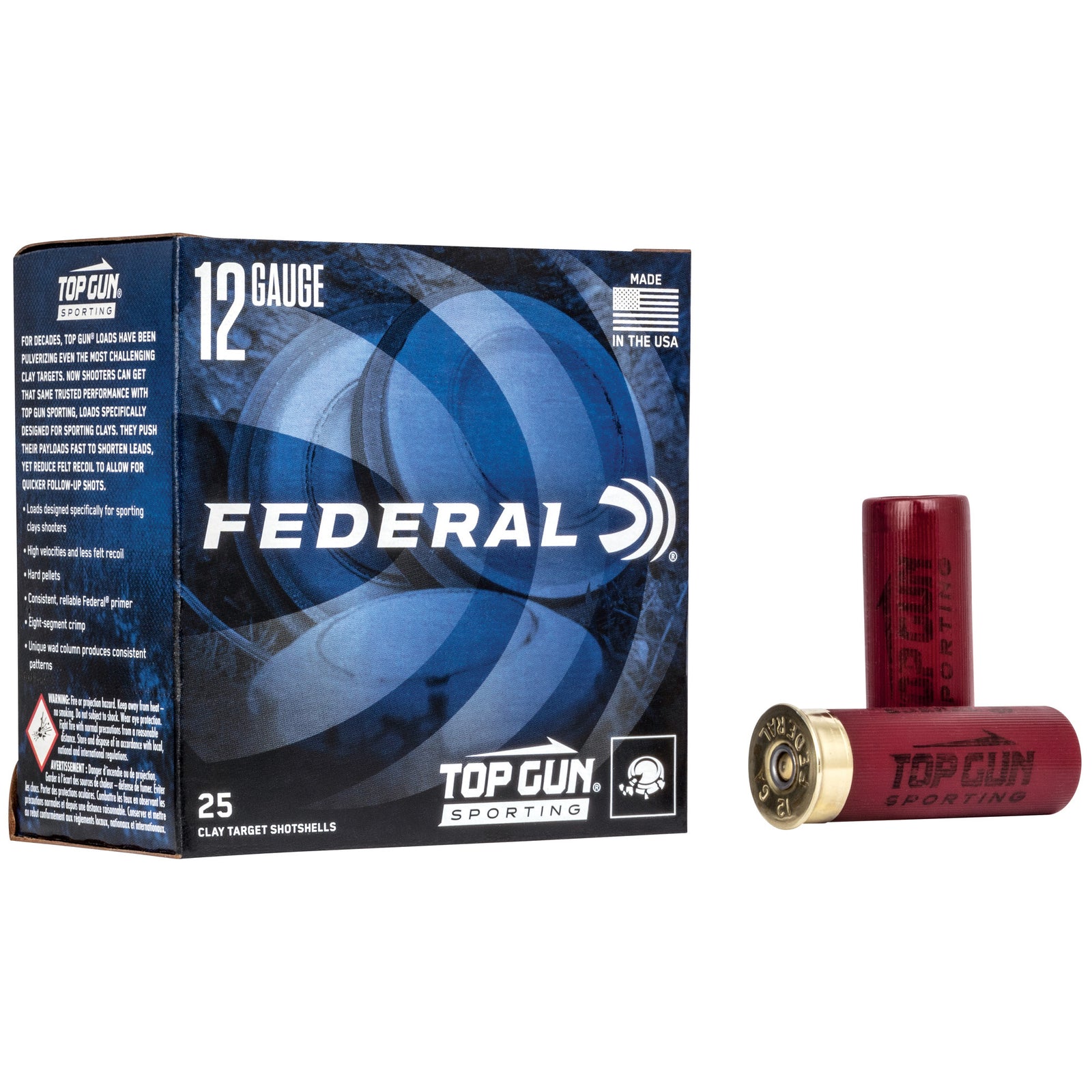 FEDERAL TOP GUN SPORTING [12GA X 2-3/4″] #8 - 1 OZ | 25 ROUNDS