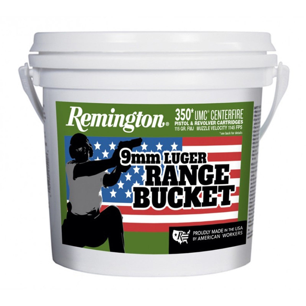 REMINGTON UMC RANGE BUCKET [9MM] 115GR FMJ| 350 ROUNDS