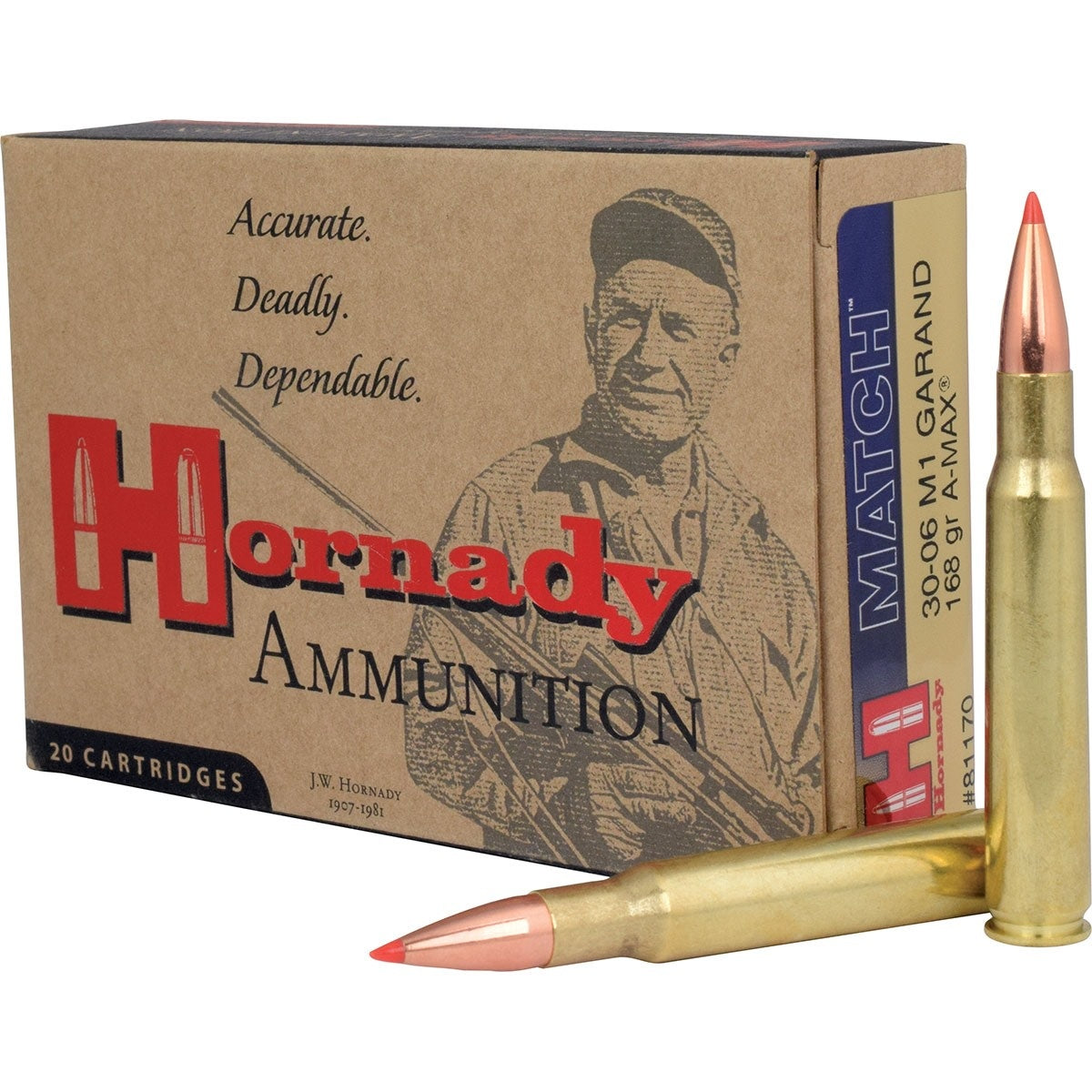 HORNADY VINTAGE MATCH [.30-06 SPRING] 168GR BTHP | 20 ROUNDS