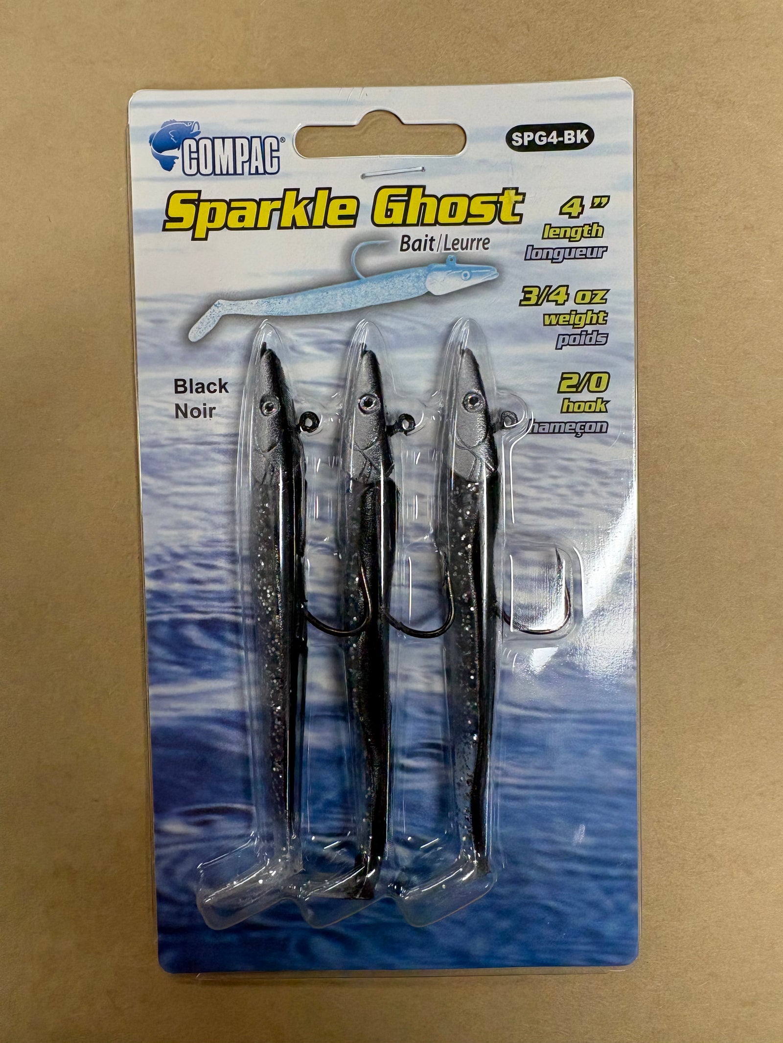 SPARKLE GHOST BLACK 4" 3PACK
